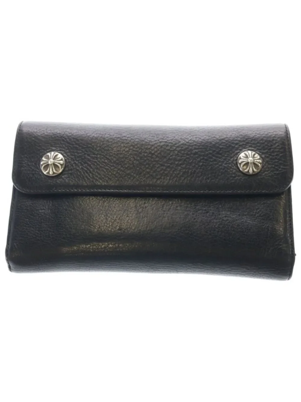 Chrome Hearts Wave Leather Wallet Black